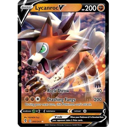 Lycanroc V 91/203 - SWSH07 Evolving Skies Holofoil