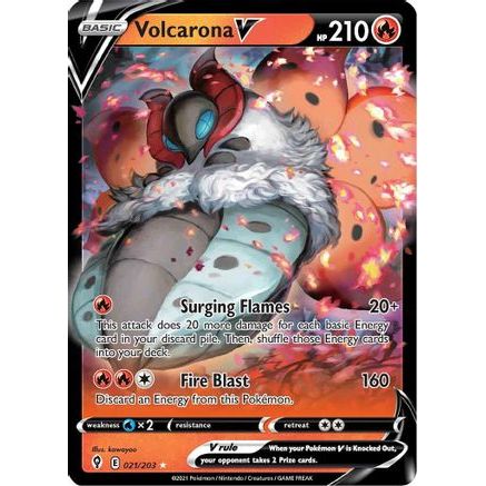 Volcarona V 21/203 - SWSH07 Evolving Skies Holofoil