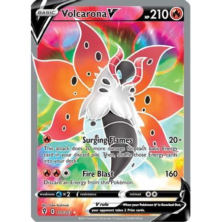 Volcarona V (Full Art) 170/203 - SWSH07 Evolving Skies Holofoil