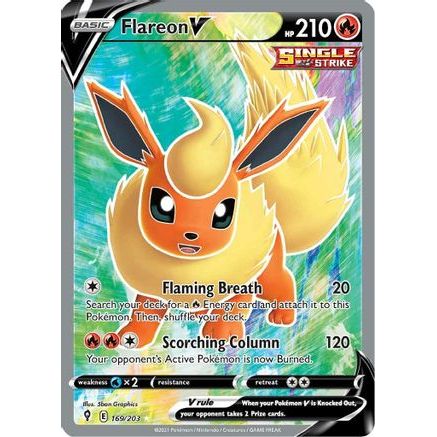 Flareon V (Full Art) 169/203 - SWSH07 Evolving Skies Holofoil