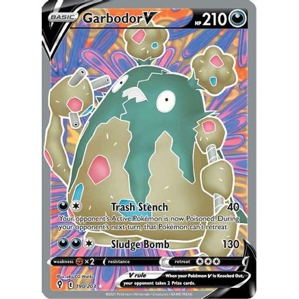 Garbodor V (Full Art) 190/203 - SWSH07 Evolving Skies Holofoil