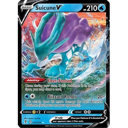 Suicune V 31/203 - SWSH07 Evolving Skies Holofoil