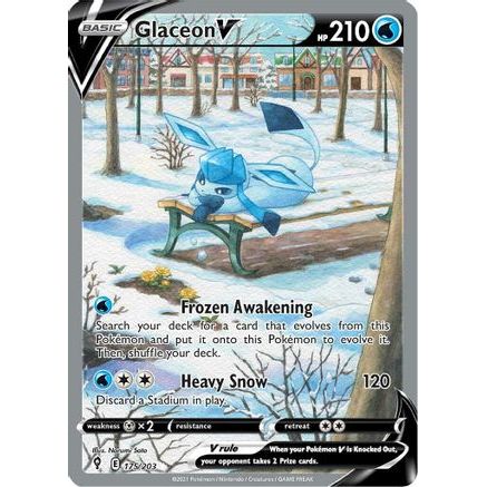 Glaceon V (Alternate Full Art) 175/203 - SWSH07 Evolving Skies Holofoil