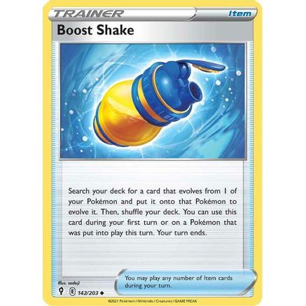 Boost Shake 142/203 - SWSH07 Evolving Skies
