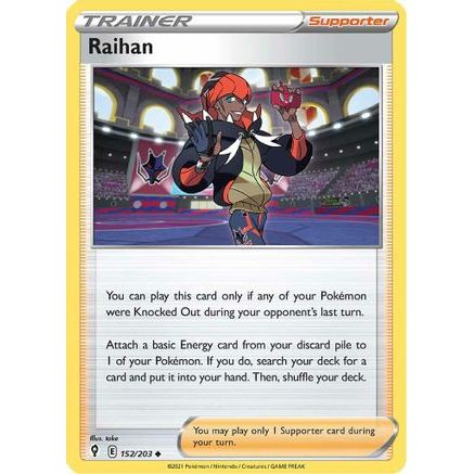 Raihan 152/203 - SWSH07 Evolving Skies Reverse Holofoil