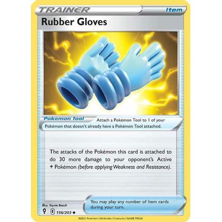 Rubber Gloves 156/203 - SWSH07 Evolving Skies Reverse Holofoil
