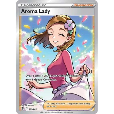 Aroma Lady (Full Art) 199/203 - SWSH07 Evolving Skies Holofoil