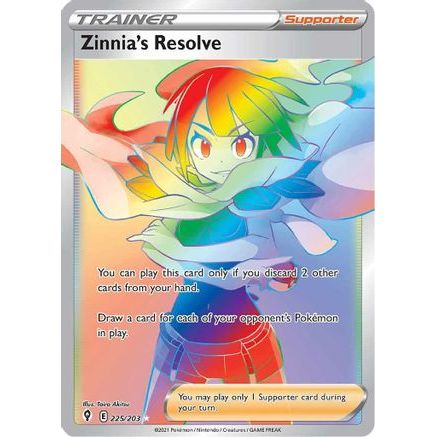 Zinnia's Resolve (Secret) 225/203 - SWSH07 Evolving Skies Holofoil