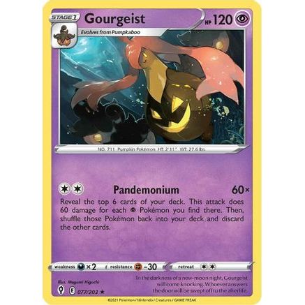 Gourgeist 77/203 - SWSH07 Evolving Skies Reverse Holofoil