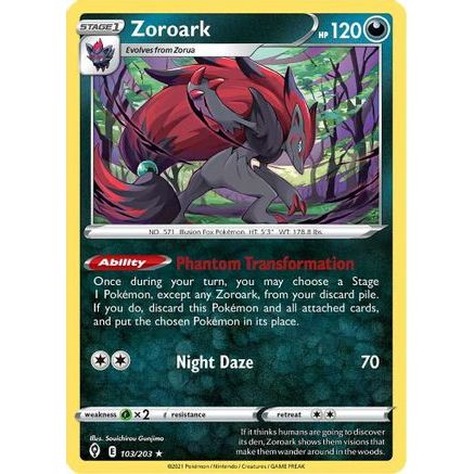 Zoroark 103/203 - SWSH07 Evolving Skies Reverse Holofoil
