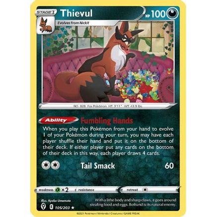 Thievul 105/203 - SWSH07 Evolving Skies