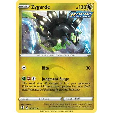 Zygarde 118/203 - SWSH07 Evolving Skies Holofoil
