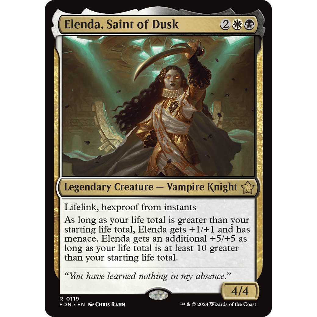 Elenda, Saint of Dusk (FDN-119) - Foundations Foil