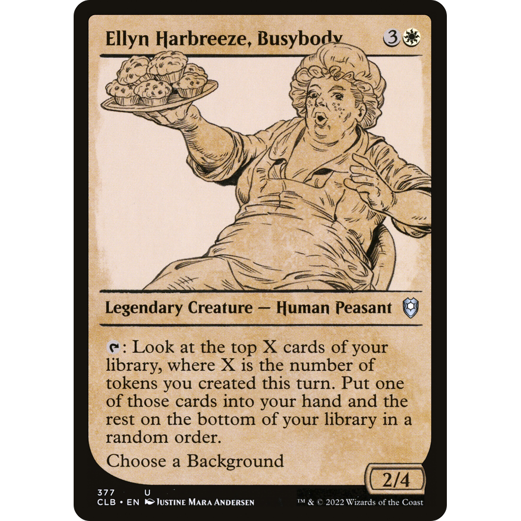 Ellyn Harbreeze, Busybody (CLB-377) - Commander Legends: Battle for Baldur's Gate: (Showcase) Foil