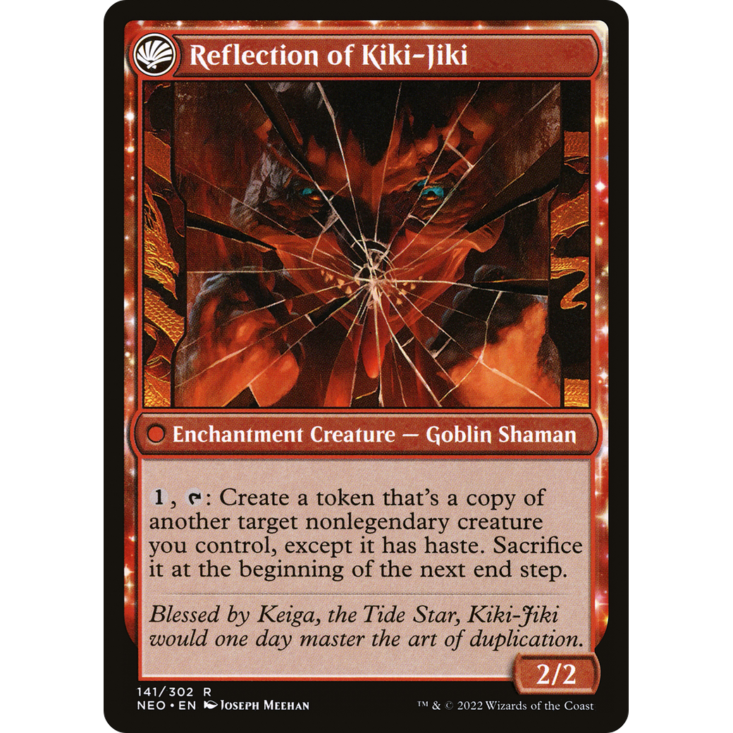Fable of the Mirror-Breaker // Reflection of Kiki-Jiki (NEO-141) - Kamigawa: Neon Dynasty: (fandfc, enchantment)
