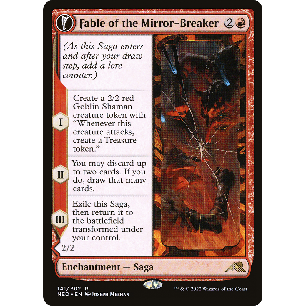 Fable of the Mirror-Breaker // Reflection of Kiki-Jiki (NEO-141) - Kamigawa: Neon Dynasty: (fandfc, enchantment) Foil