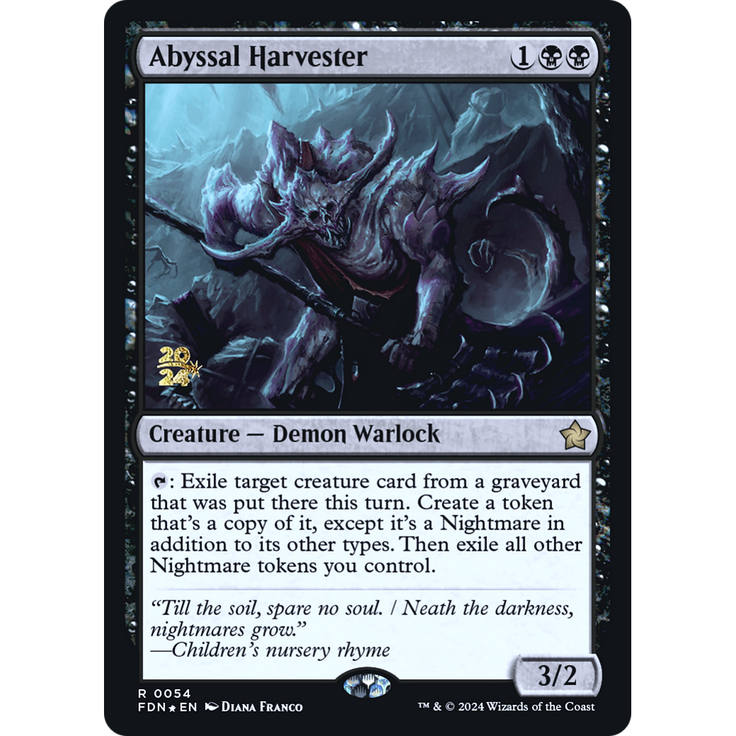 Abyssal Harvester (PRE-54S) - Foundations Promos Foil