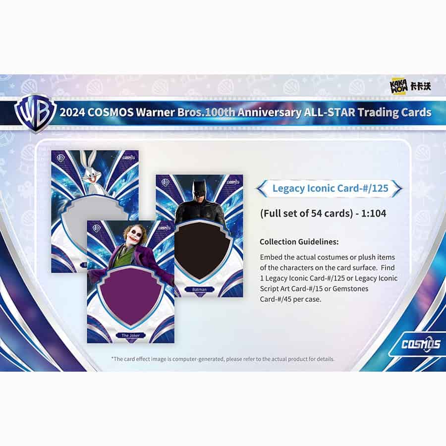 2024 Cosmos Warner Bros 100th Anniversary All-Star Trading Cards