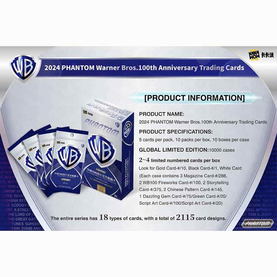 2024 Phantom Warner Bros 100th Anniversary Trading Cards