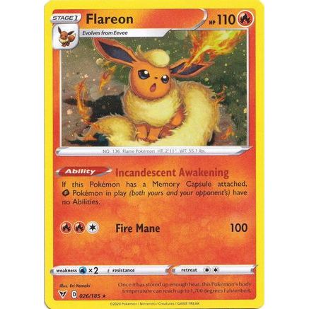 Flareon - 026/185 (Cosmos Holo) 26 - Miscellaneous Cards & Products Holofoil