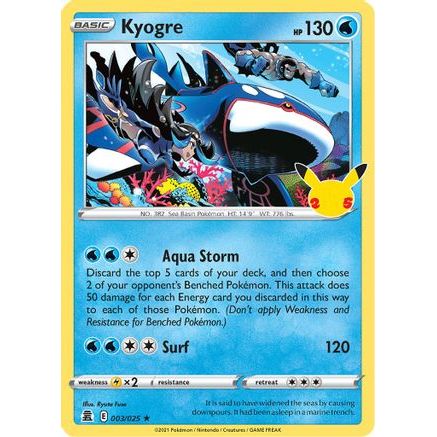 Kyogre 3/25 - Celebrations Holofoil