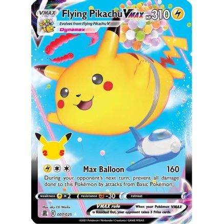 Flying Pikachu VMAX 7/25 - Celebrations Holofoil