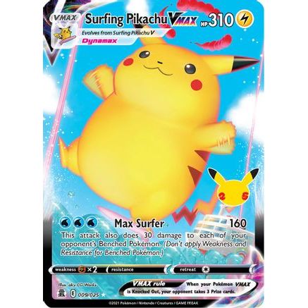 Surfing Pikachu VMAX 9/25 - Celebrations Holofoil