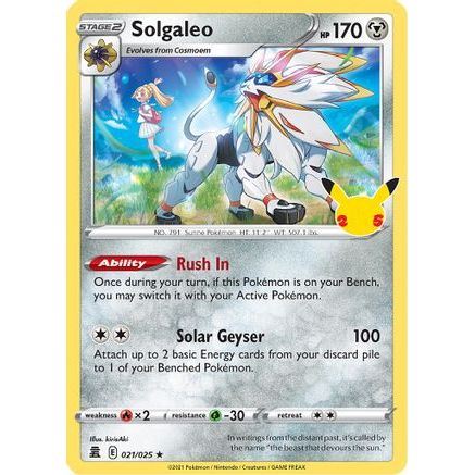 Solgaleo 21/25 - Celebrations Holofoil