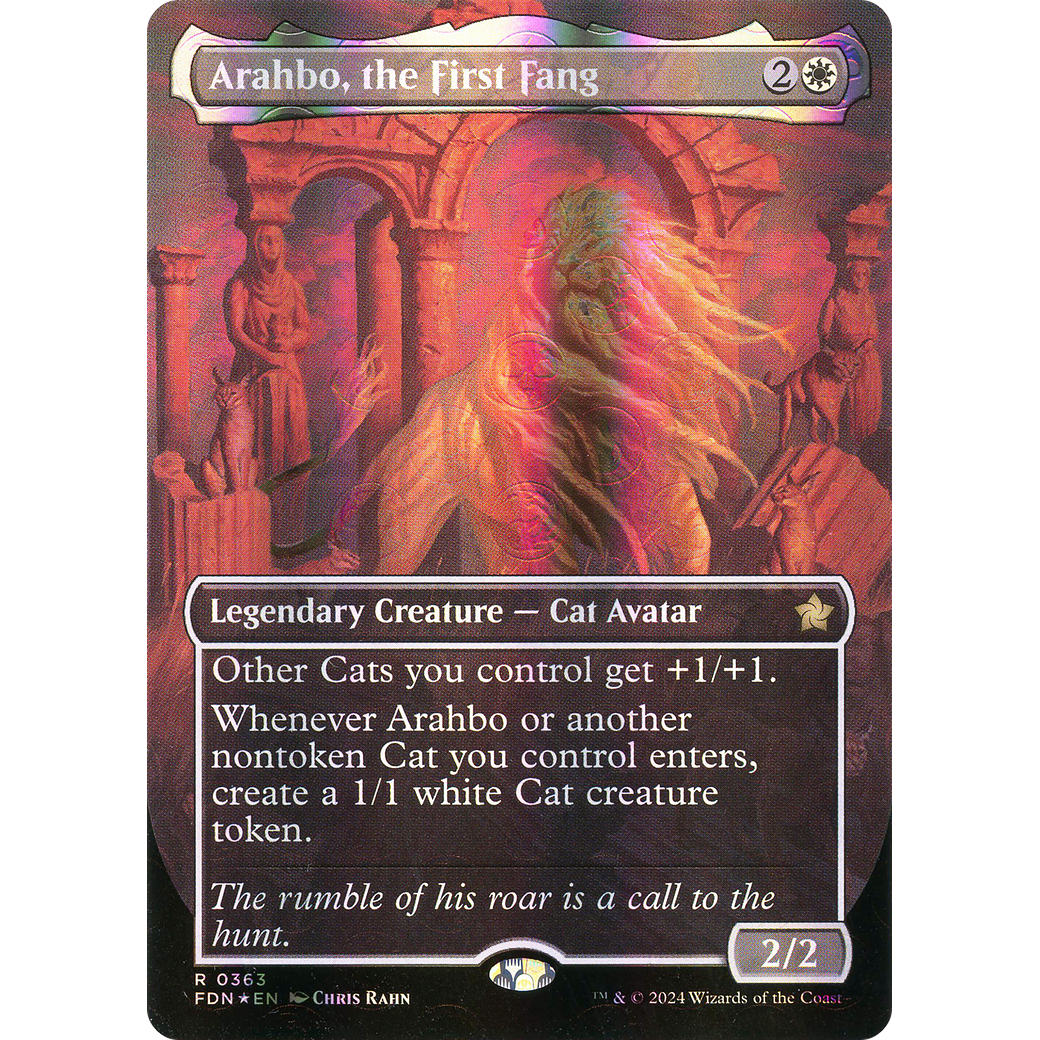 Arahbo, the First Fang (FDN-363) - Foundations (Borderless) Foil
