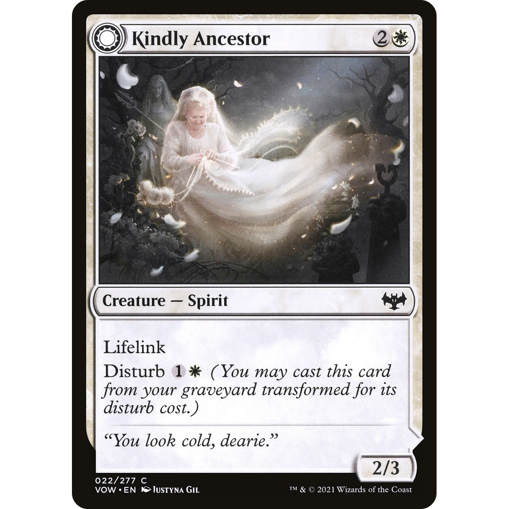 Kindly Ancestor (VOW-022) - Innistrad: Crimson Vow: (Double Faced Transform)