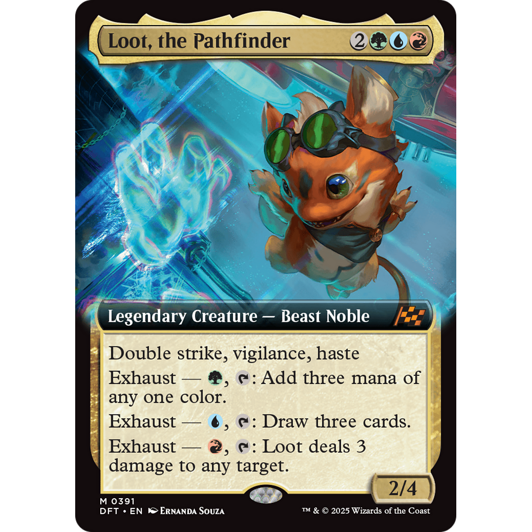 Loot, the Pathfinder (DFT-391) - Aetherdrift: (Extended Art) Foil