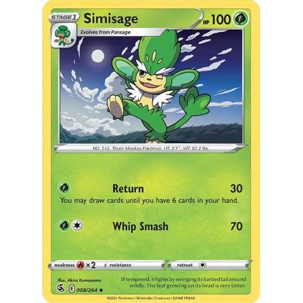 Simisage 8/264 - SWSH08 Fusion Strike Reverse Holofoil