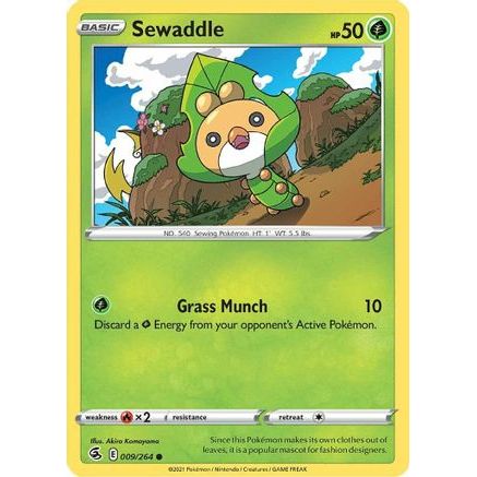 Sewaddle 9/264 - SWSH08 Fusion Strike Reverse Holofoil
