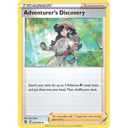 Adventurer's Discovery 224/264 - SWSH08 Fusion Strike Reverse Holofoil