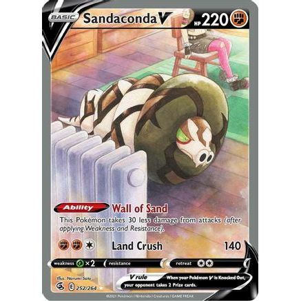 Sandaconda V (Alternate Full Art) 252/264 - SWSH08 Fusion Strike Holofoil