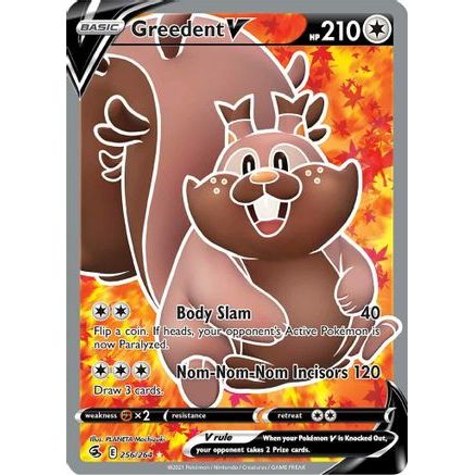 Greedent V (Full Art) 256/264 - SWSH08 Fusion Strike Holofoil