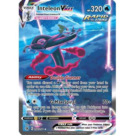 Inteleon VMAX (Alternate Art Secret) 266/264 - SWSH08 Fusion Strike Holofoil