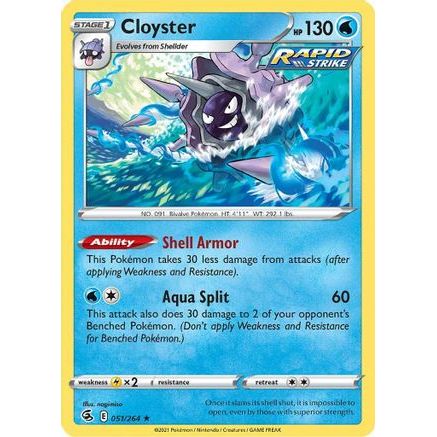 Cloyster 51/264 - SWSH08 Fusion Strike Reverse Holofoil