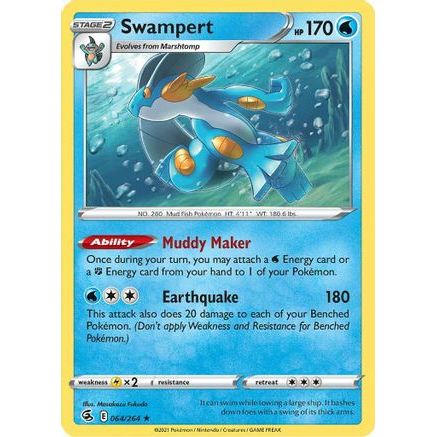Swampert 64/264 - SWSH08 Fusion Strike Reverse Holofoil