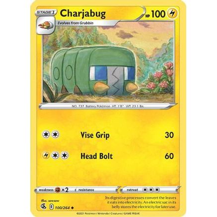 Charjabug 100/264 - SWSH08 Fusion Strike Reverse Holofoil