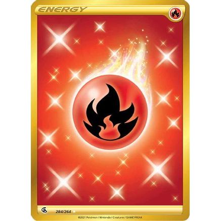 Fire Energy (Secret) 284/264 - SWSH08 Fusion Strike Holofoil