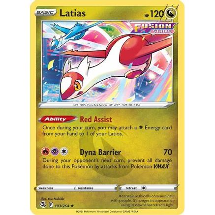 Latias 193/264 - SWSH08 Fusion Strike Reverse Holofoil