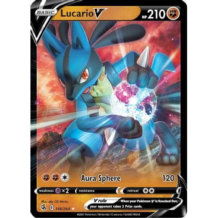 Lucario V 146/264 - SWSH08 Fusion Strike Holofoil