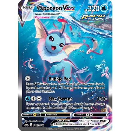 Vaporeon VMAX - SWSH182 SWSH182/307 - SWSH Sword & Shield Promo Cards Holofoil
