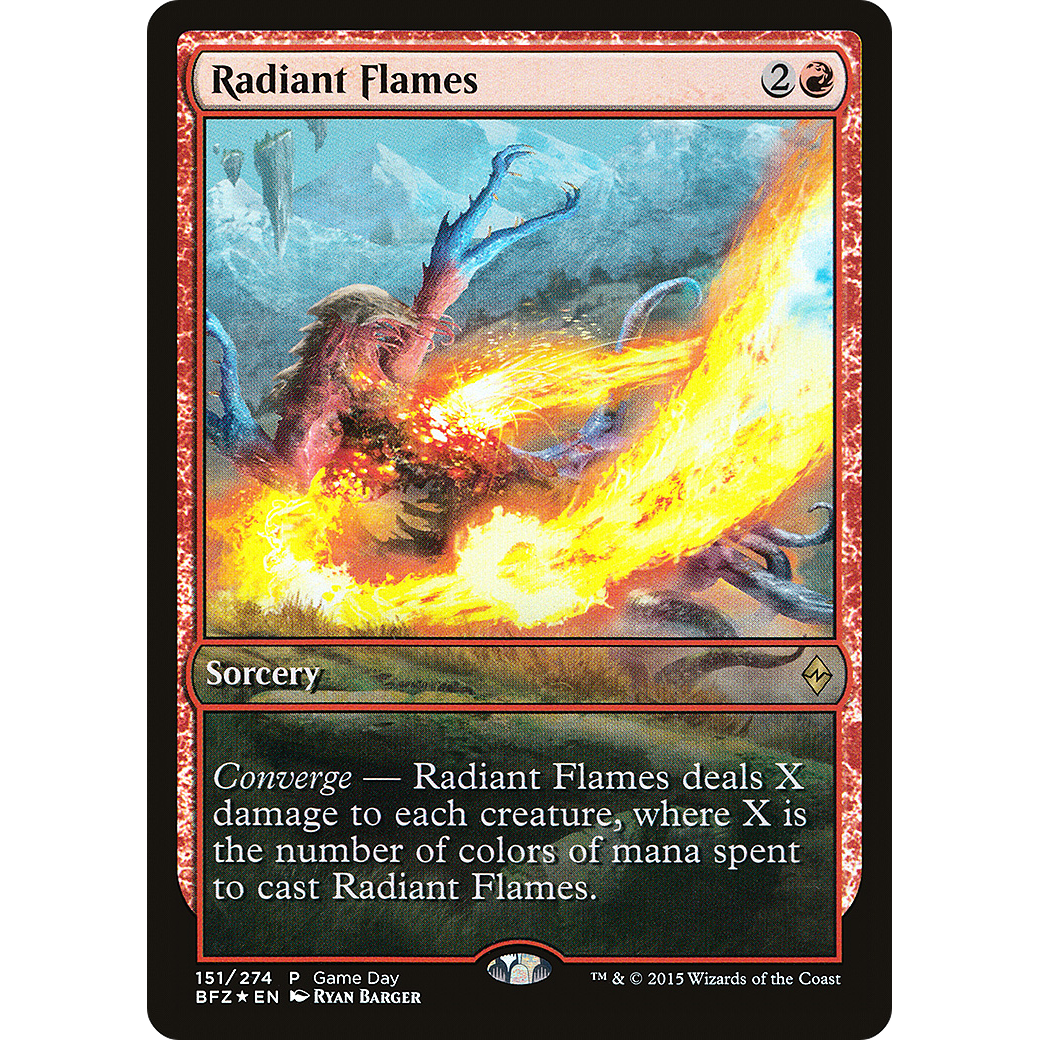 Radiant Flames (GAME-151) - Battle for Zendikar Promos Foil
