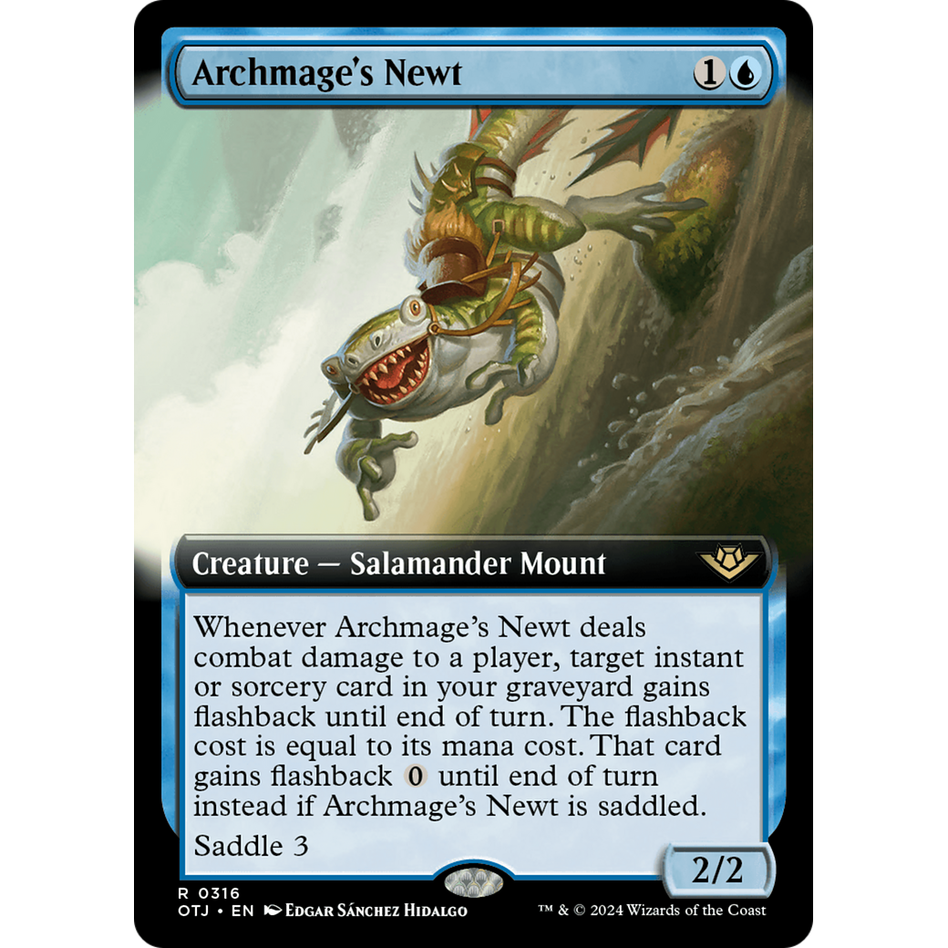 Archmage's Newt (OTJ-316) - Outlaws of Thunder Junction: (Extended Art) Foil