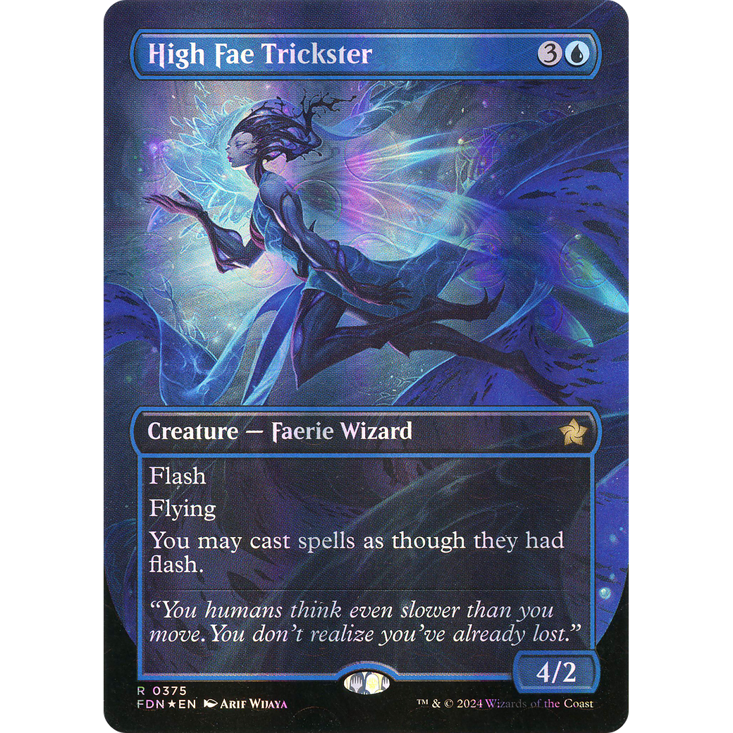 High Fae Trickster (FDN-375) - Foundations (Borderless) Foil