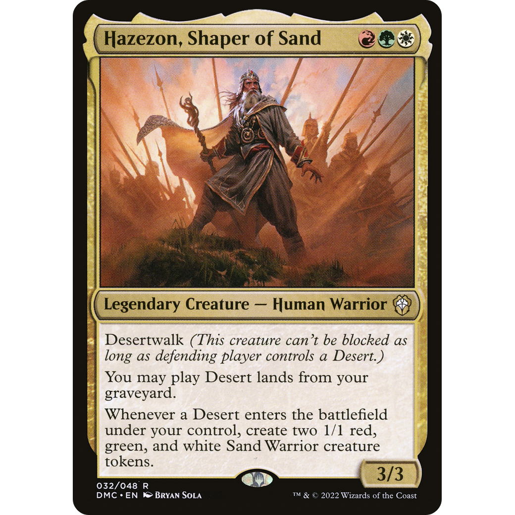 Hazezon, Shaper of Sand (DMC-032) - Dominaria United Commander Foil