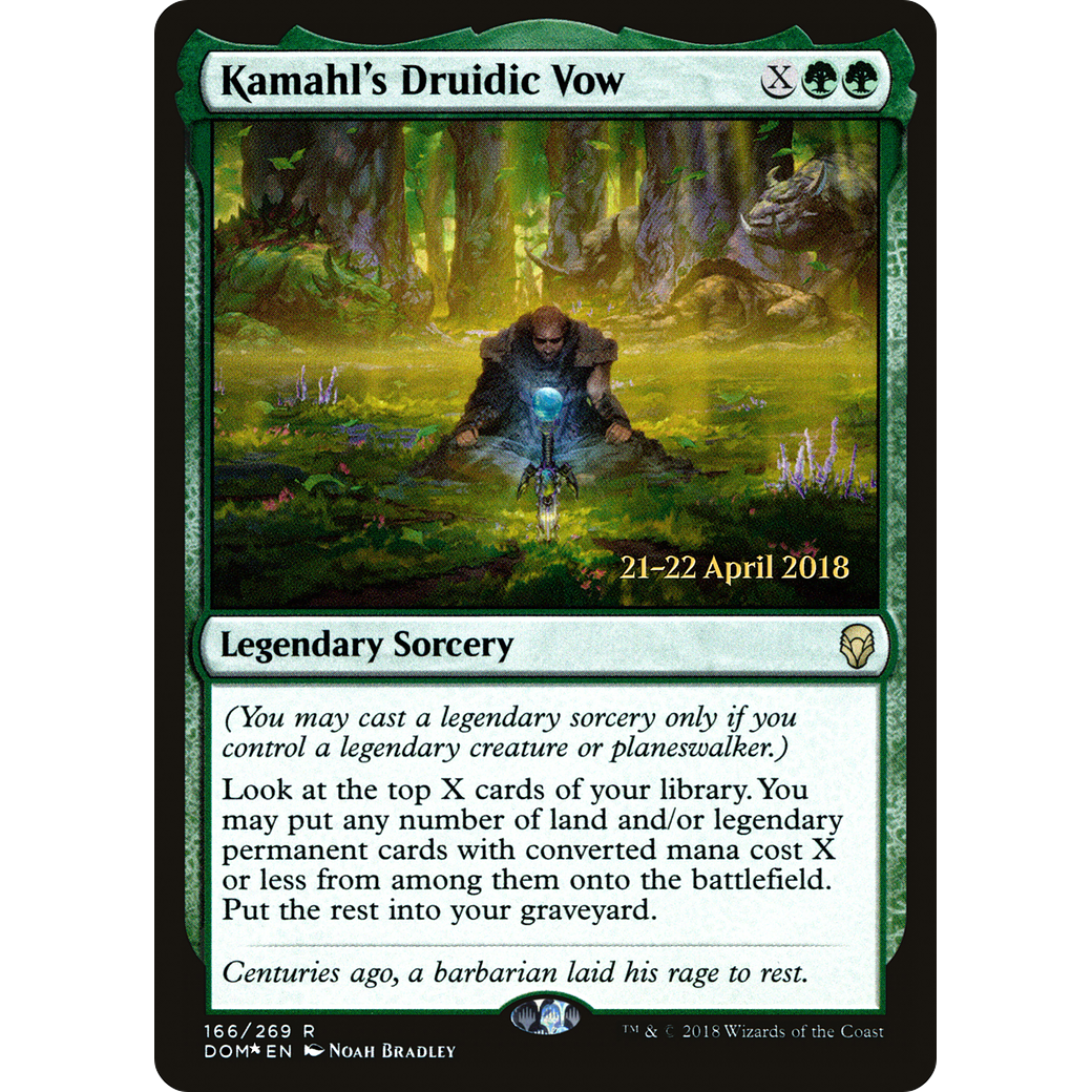 Kamahl's Druidic Vow (PRE-166) - Dominaria Promos Foil