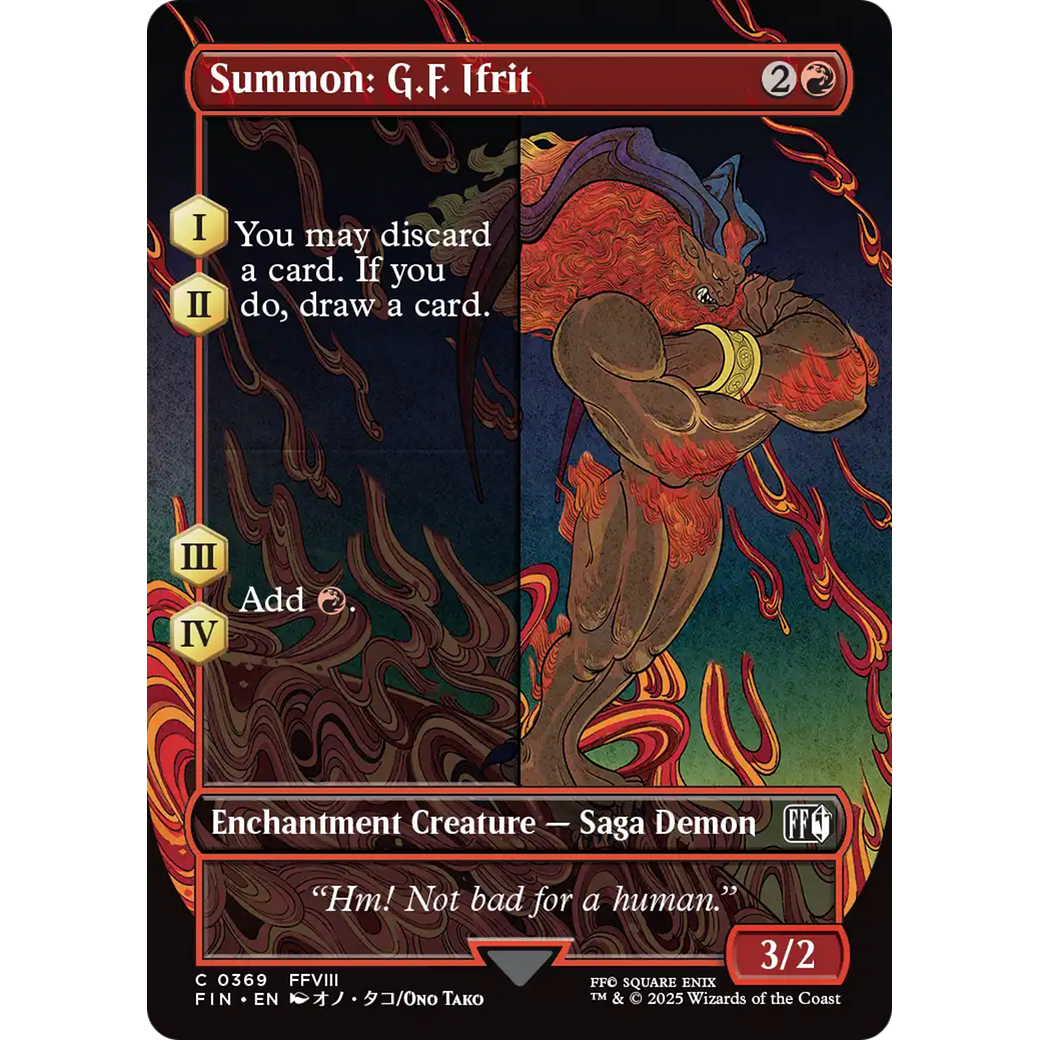 Summon: G.F. Ifrit (FIN-369) - FINAL FANTASY: (enchantment) (Borderless) Foil